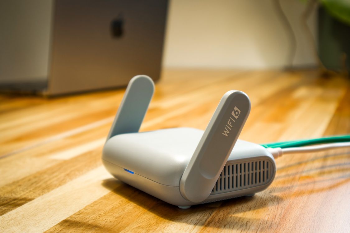 Modern WiFi router supporting a reliable home internet connection.